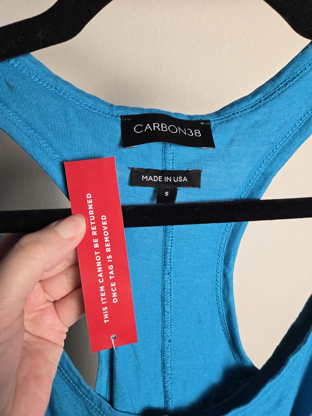 Carbon38 Bright Turquoise Racerback Tank - Picture 4 of 4